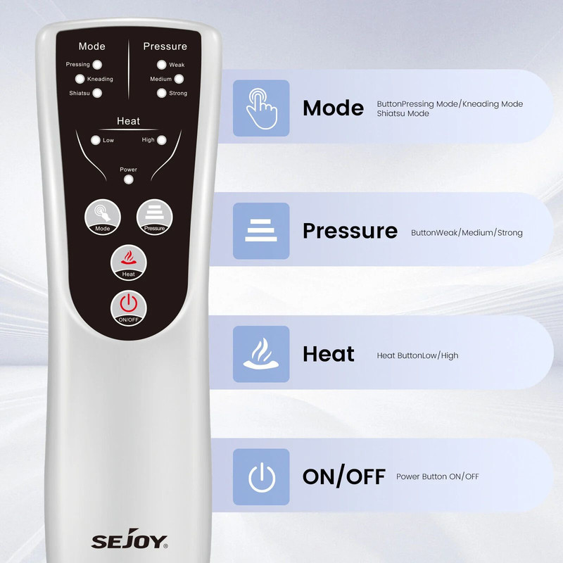 Air Compression Leg Massager With Heat Foot  Calf Circulation Massage Ideal Christmas Gift 3