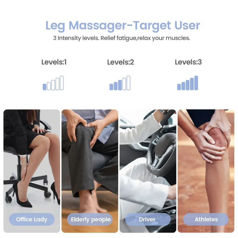 Air Compression Leg Massager With Heat Foot  Calf Circulation Massage Ideal Christmas Gift 4