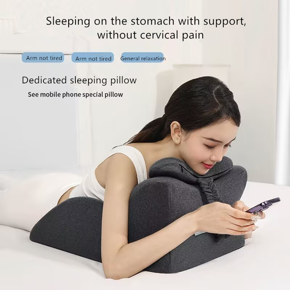 Multifunctional Prone Position Lie Pillow Cushion, Ultimate Lie On The Bed Sleeping Pillow Lie Artifact for Comfortable