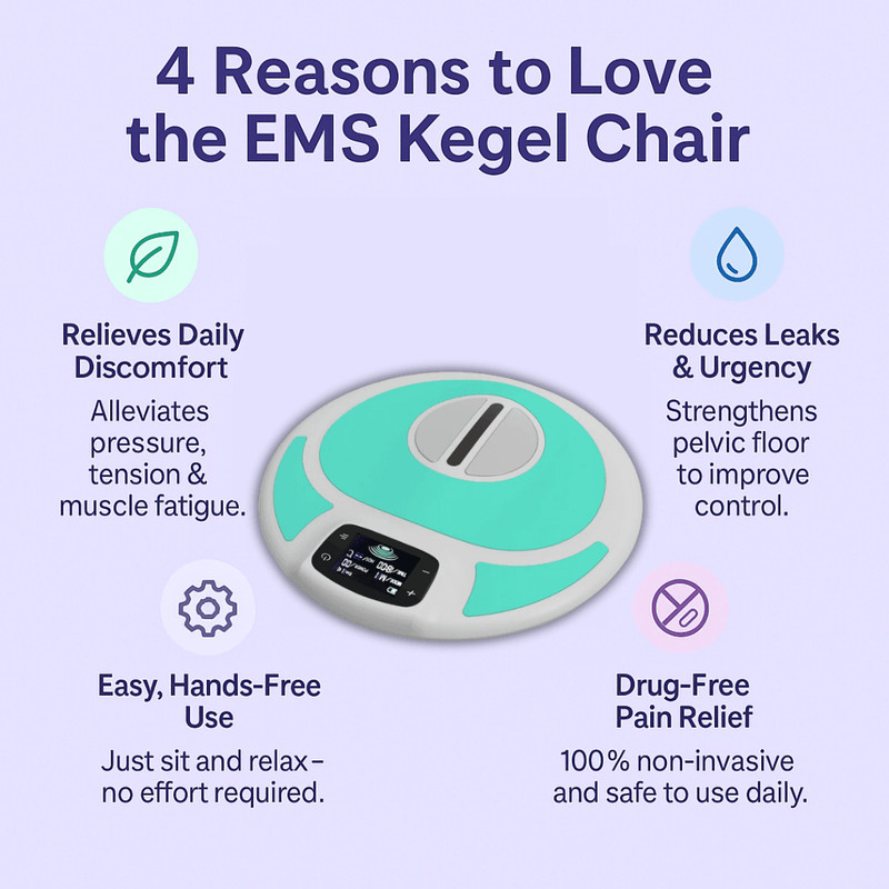 EMS Kegel Chair, Pelvic Floor Muscle Stimulation Machine for Incontinence Treatment & Postpartum Repair