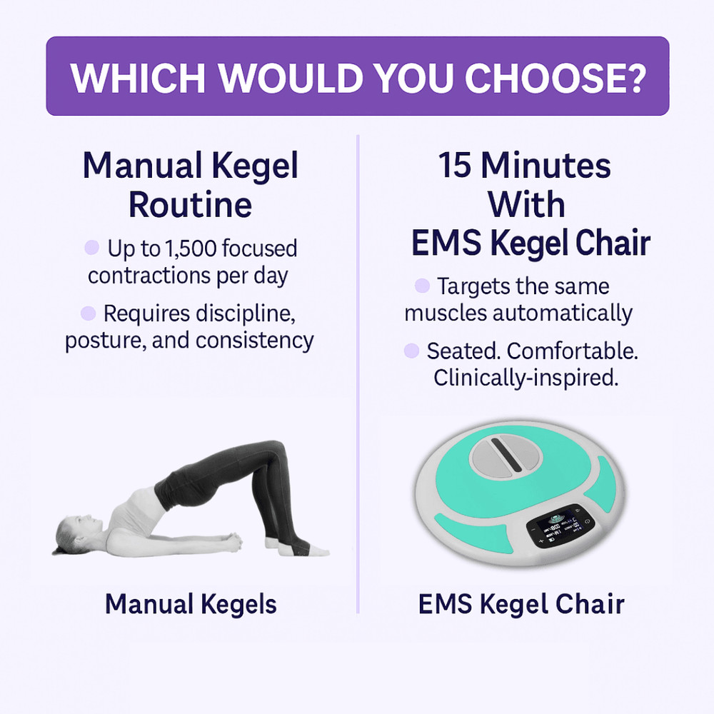 EMS Kegel Chair, Pelvic Floor Muscle Stimulation Machine for Incontinence Treatment & Postpartum Repair