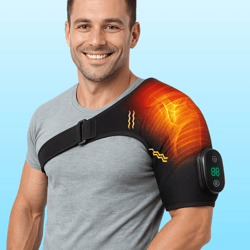 detachable wireless control electric heating vibration massager for shoulder and knee pain relief