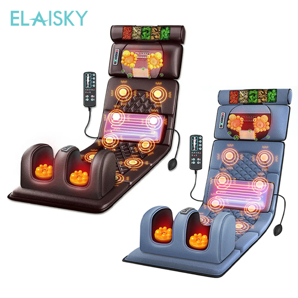 Electric Massage Mattress Vibrating Heating Infrared Massager Cushion For Neck Back Foot Full Body 0