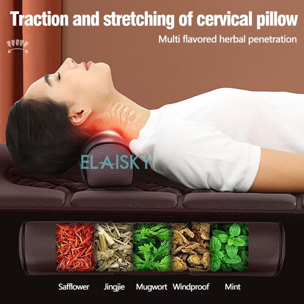 Electric Massage Mattress Vibrating Heating Infrared Massager Cushion For Neck Back Foot Full Body 2