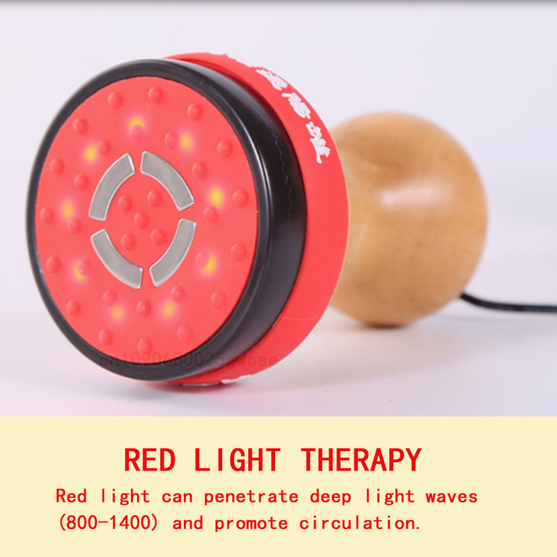 EMS Hot Stone Cellulite Remover Massager with Red Light Therapy & Vibration Lymphatic Drainage