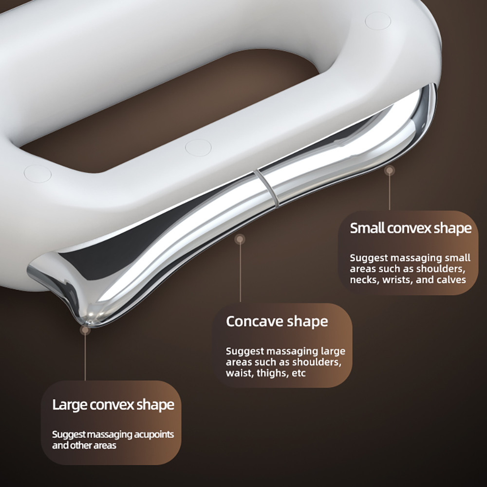 Portable Electric Heating Fascia Massager with Body Scraping Microcurrent & Vibration Muscle Relaxation