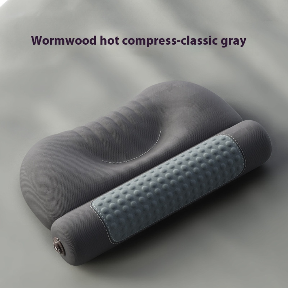 Upgraded Wormwood Hot Compress Cervical Pillow, Heating Cylinder Neck Support for Protecting Cervical Spine & Sleep Aid