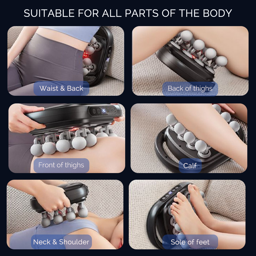 16-Head Fascia Gun High Frequency Vibration Body Massage Machine, Deep Tissue Massage Gun for Muscle Recovery