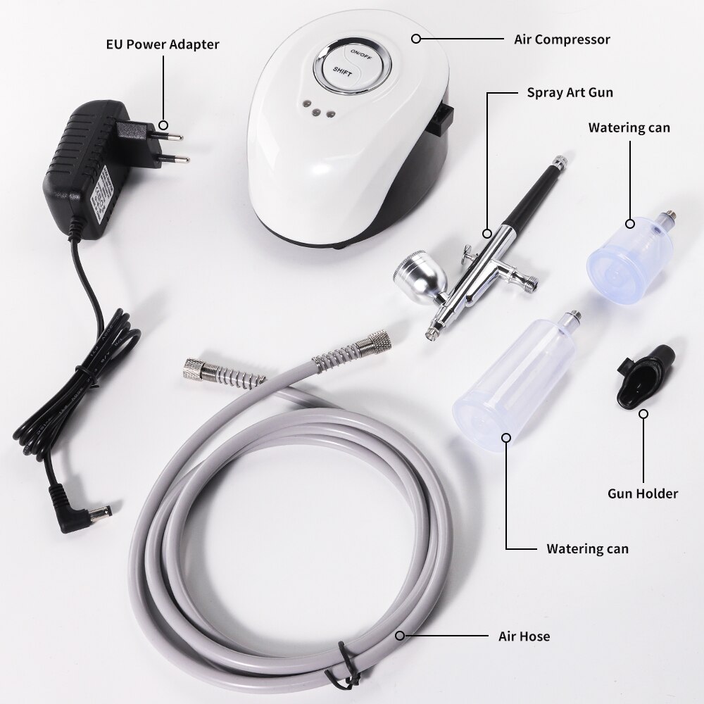 Professional Airbrush Machine For Nails Art Tattoo Cake Nano Mist Sprayer Beauty Tool With Oxygen 5