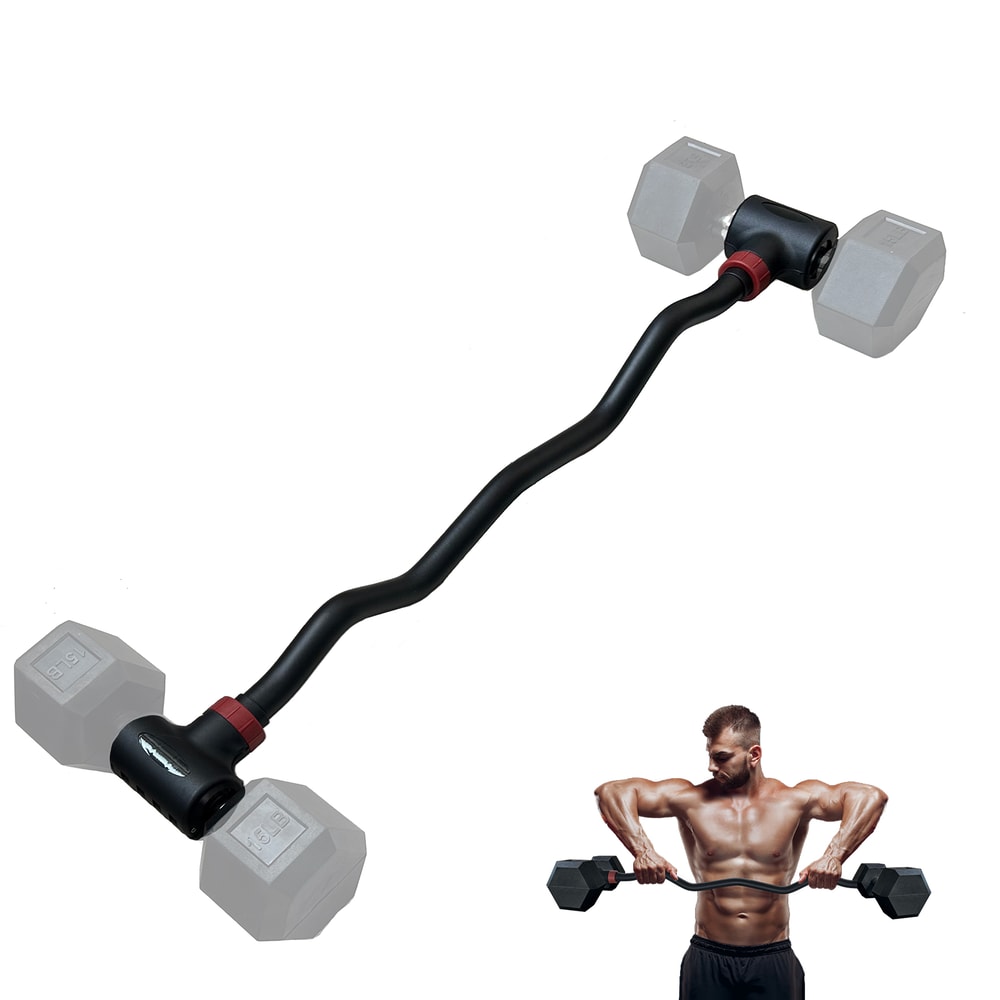 Adjustable Dumbbell Converter to Barbell Set Heavy-Duty Weightlifting Bar