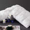Luxury Goose Down Pillow White Cotton Pillow Cover Rectangle, 5-Star Hotel Sleep Experience with Low-Mid-high Pillows