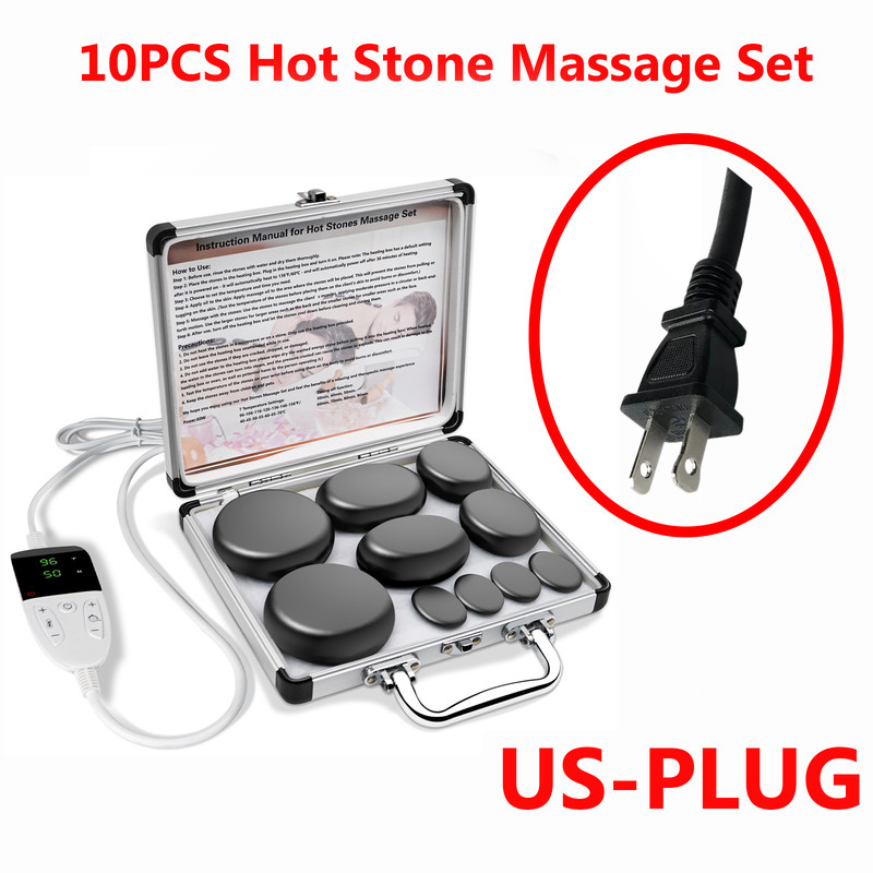 Hot Stone Massage Set With Temperature Adjustment Professional Spa Tool Neck And Body Relaxation 6