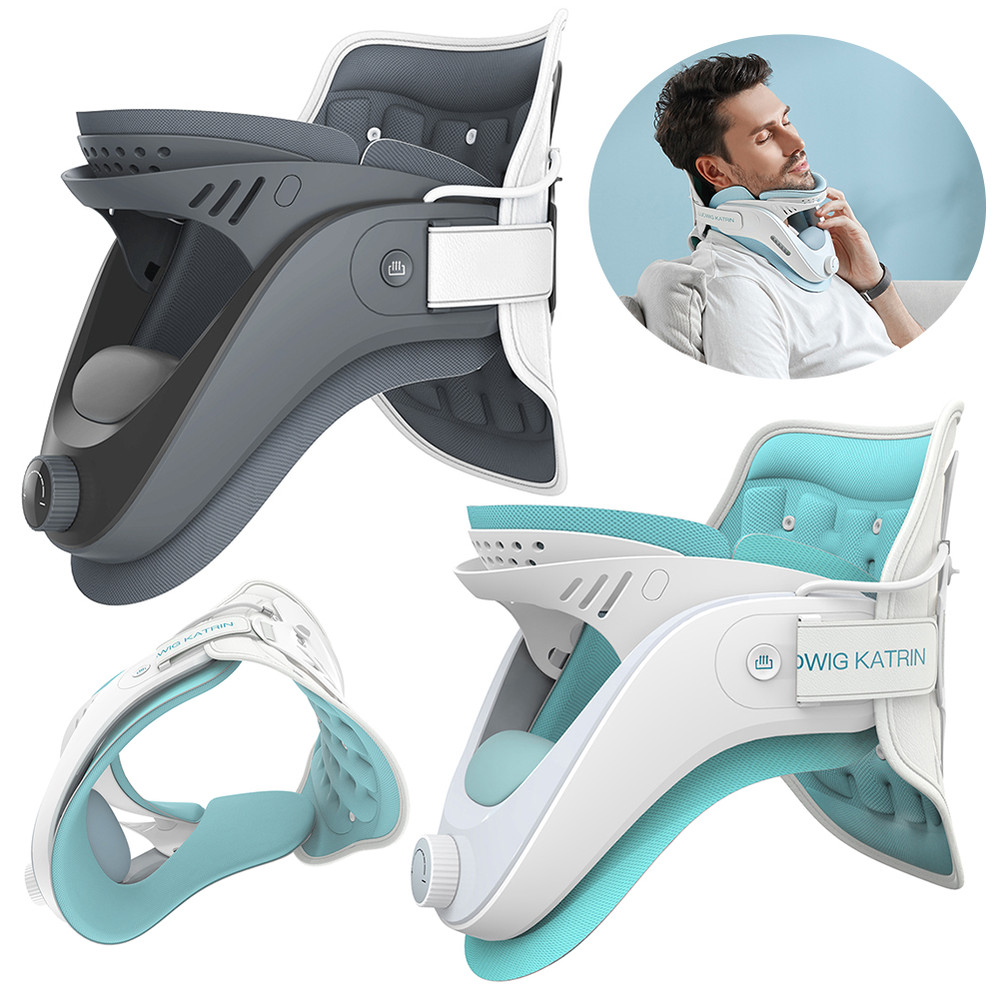 Cervical Neck Traction Device with Airbag Support Neck Brace, Wireless Cervical Spine Alignment, Neck Pain Relief