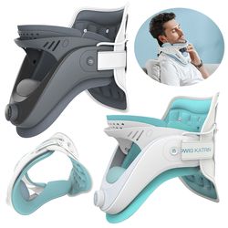 cervical neck traction device with airbag support neck brace, wireless cervical spine alignment, neck pain relief