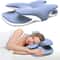 Ice Silk Pillowcase Ergonomic Cervical Pillow, Memory Foam Pillow Neck Pain Relief Comes Adjustable, Home for Back Side