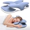 Ice Silk Pillowcase Ergonomic Cervical Pillow, Memory Foam Pillow Neck Pain Relief Comes Adjustable, Home for Back Side