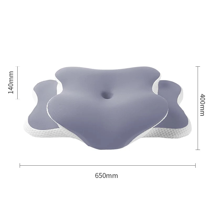 Ice Silk Pillowcase Ergonomic Cervical Pillow, Memory Foam Pillow Neck Pain Relief Comes Adjustable, Home for Back Side
