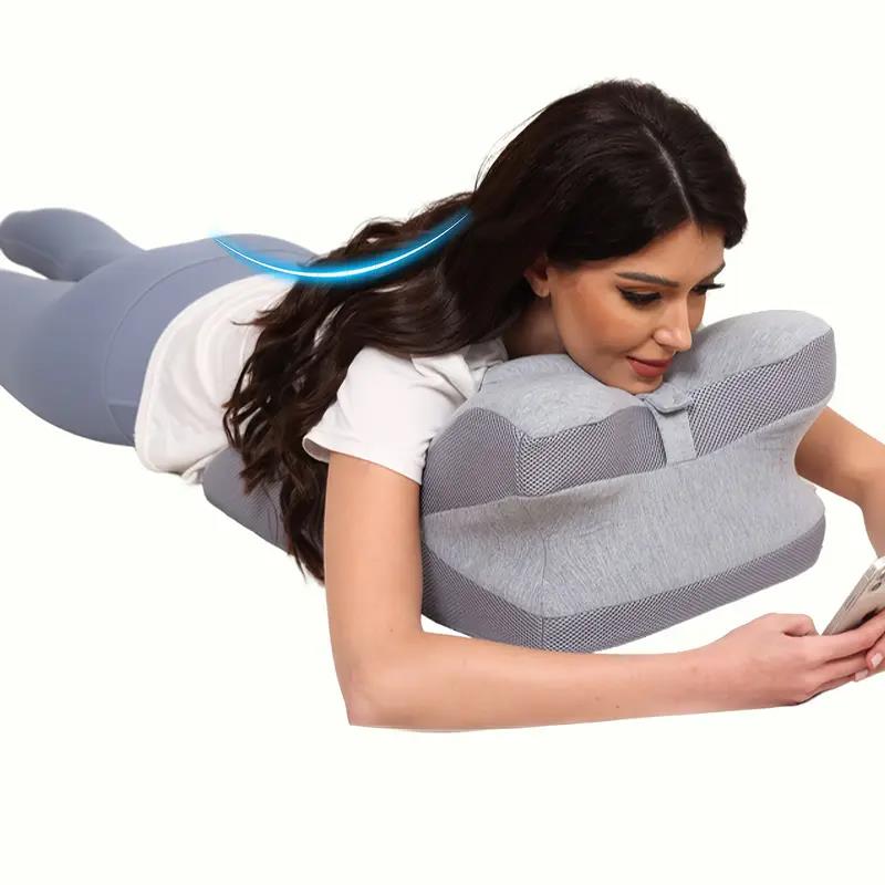 Multifunctional Reclining Pillow with Memory Foam for Back Neck Support, Ergonomic Wedge Cushion, Comfortable Prone Rest