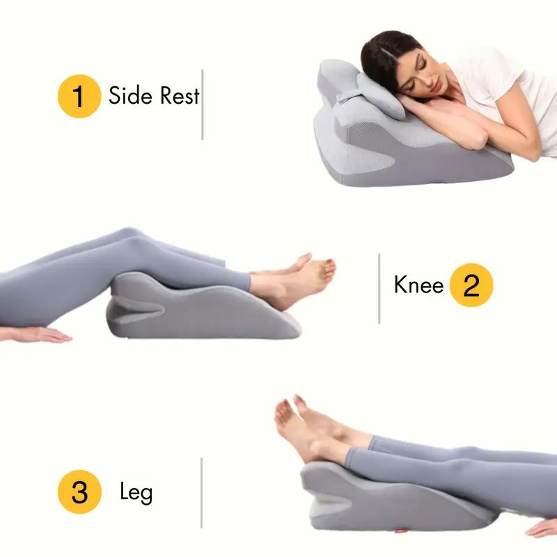 Multifunctional Reclining Pillow with Memory Foam for Back Neck Support, Ergonomic Wedge Cushion, Comfortable Prone Rest