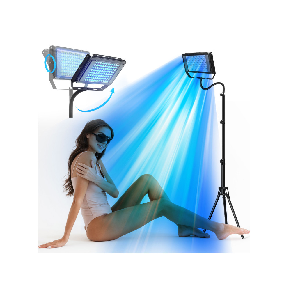Ultraviolet Tanning Lamp Tripod Solarium Lamp for Tanning Body, Blue Light Wavelength, Skin Care