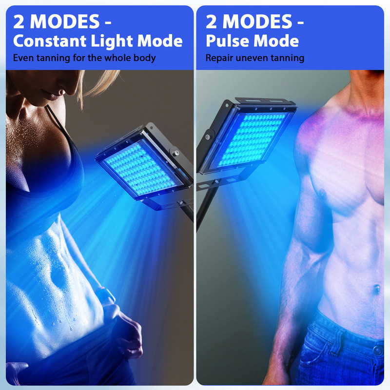 Ultraviolet Tanning Lamp Tripod Solarium Lamp for Tanning Body, Blue Light Wavelength, Skin Care
