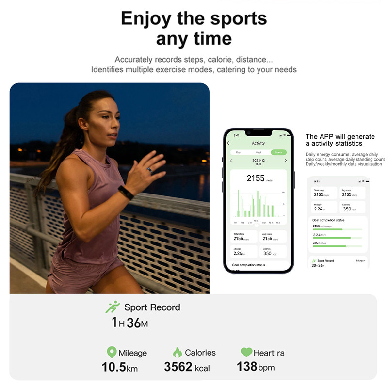 Smart Ring Military Grade Titanium Steel Shell, Health Monitoring IP68 & 3ATM, Waterproof Multi Sport Modes