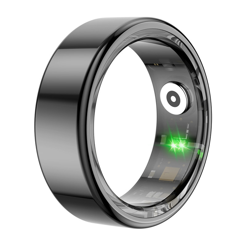 Smart Ring Military Grade Titanium Steel Shell, Health Monitoring IP68 & 3ATM, Waterproof Multi Sport Modes