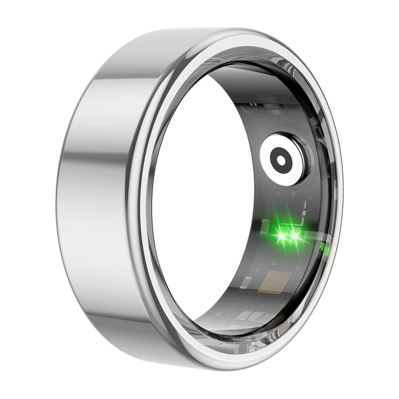 Smart Ring Military Grade Titanium Steel Shell, Health Monitoring IP68 & 3ATM, Waterproof Multi Sport Modes