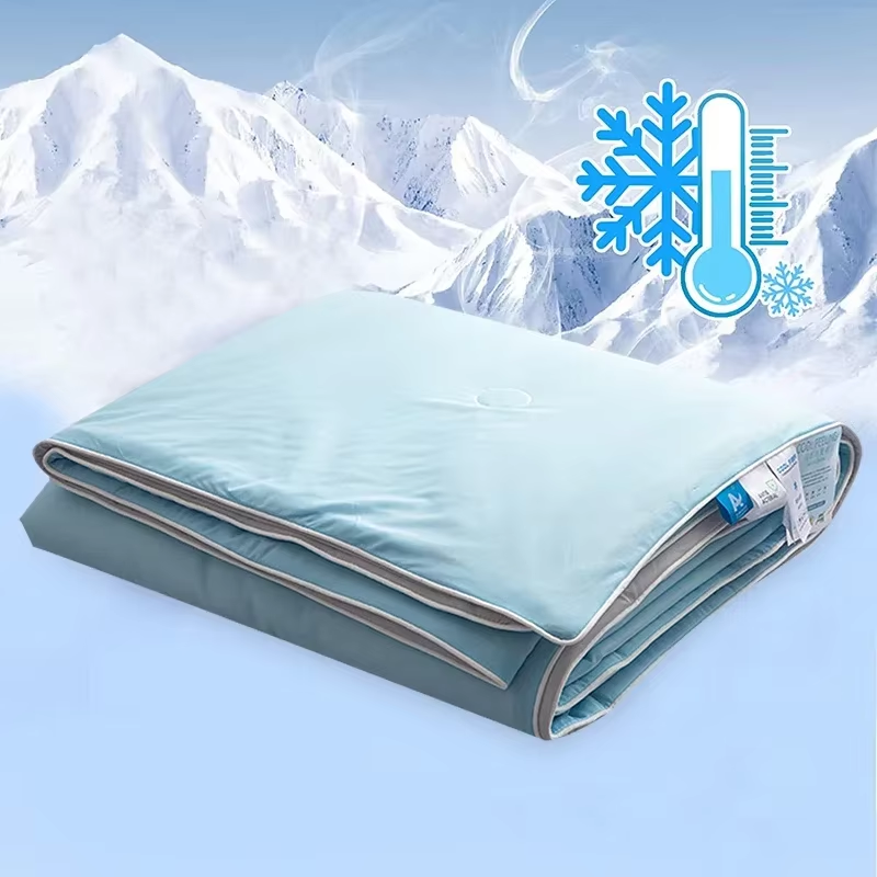 Silky Cooling Blanket For Bed Lightweight Cooled Summer Comforter DoubleSided Cold  Cooling Fabric  5