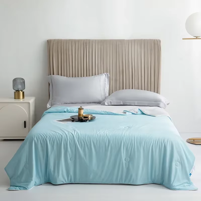 Silky Cooling Blanket For Bed Lightweight Cooled Summer Comforter DoubleSided Cold  Cooling Fabric  6