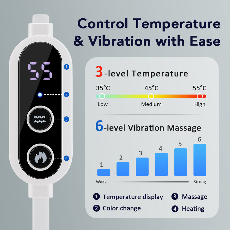 3D Hot Compress Electric Steam Eye Mask Level Constant Temperature Smart Timing Sleep Shading Massa 3