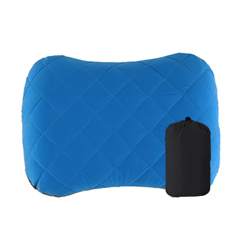 Ergonomic Inflating Camping Pillow Travel Neck Support Cushion Lightweight Lumbar Pillow With Soft 7