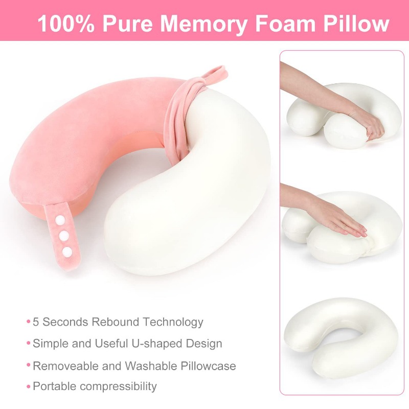 Travel Neck Pillow Multifunctional Ushaped Memory Foam Car Airplane Sleep Pillow Soft Headrest Slow 1