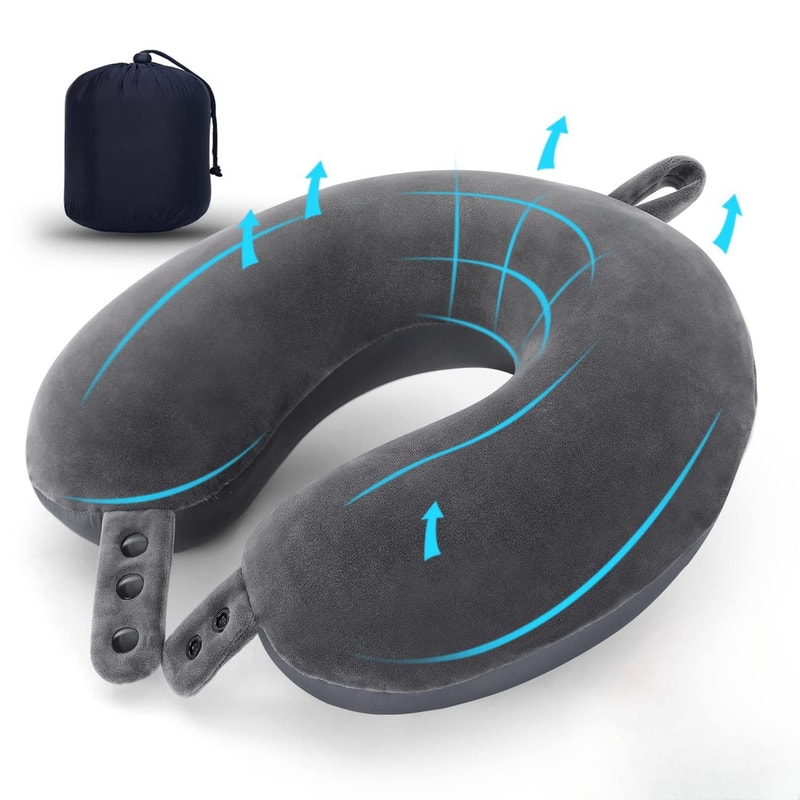 Travel Neck Pillow Multifunctional Ushaped Memory Foam Car Airplane Sleep Pillow Soft Headrest Slow 5