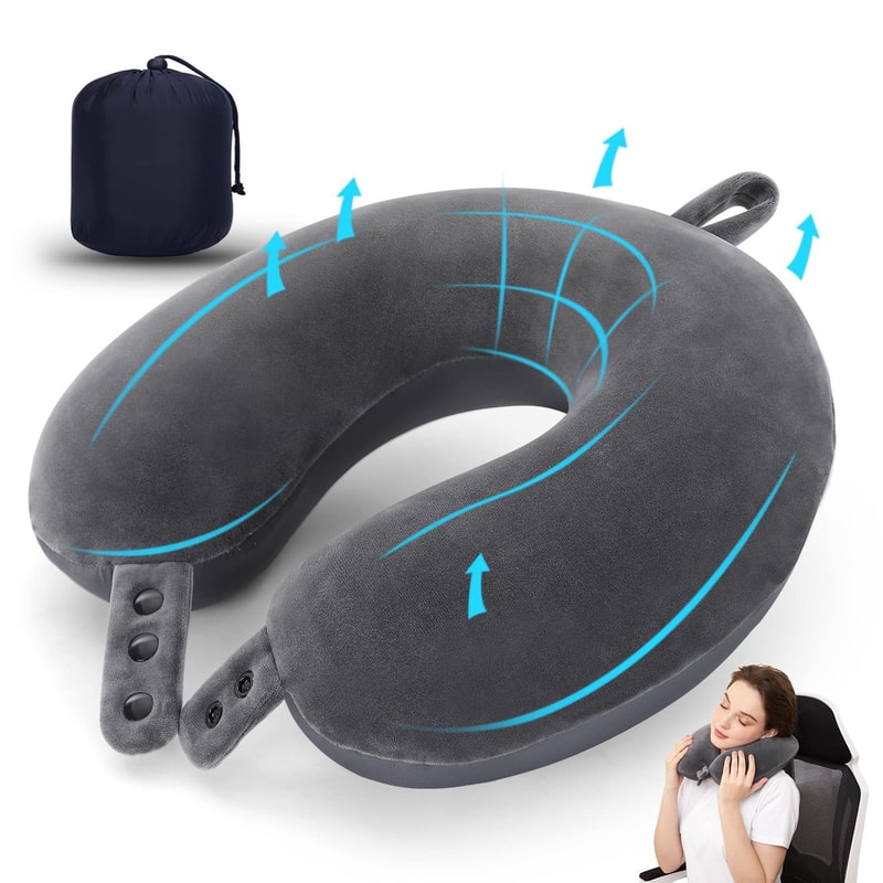 Travel Neck Pillow Multifunctional Ushaped Memory Foam Car Airplane Sleep Pillow Soft Headrest Slow 7