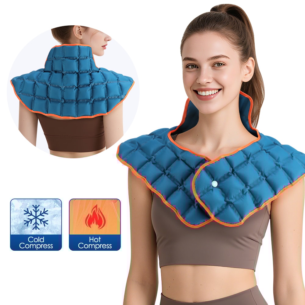 Cold Hot Compress Bag for Neck, Shoulder Back, Reusable Shoulder Ice Wrap, Comfortable Polymer Resin Family Care
