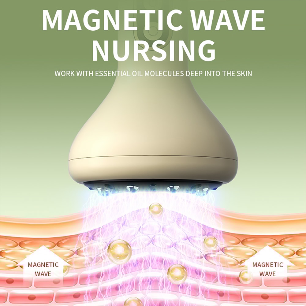 9 Level Electric Cupping Massager 9 Heat Settings Red Blue Light 8 Steel Beads 4 In 1 For Back Abdo 0