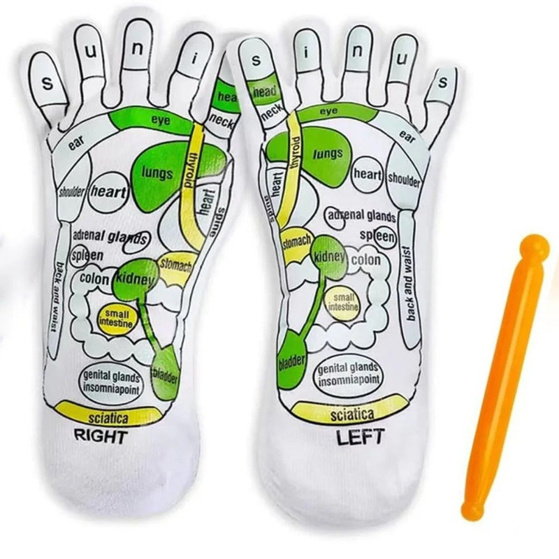 Cotton Acupressure Reflexology Socks Premium Massage Socks Ideal Wellness Gift 6
