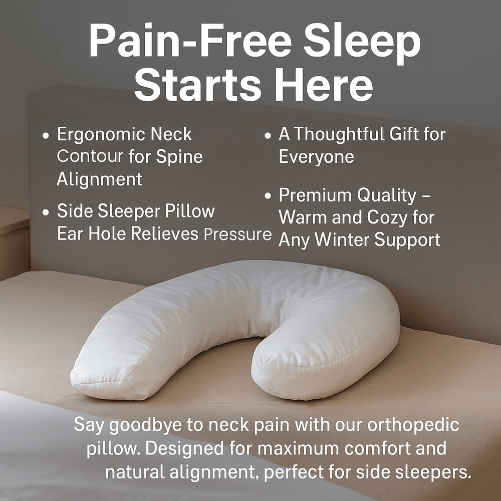 Orthopedic Side Sleeper Pillow With Ear Hole