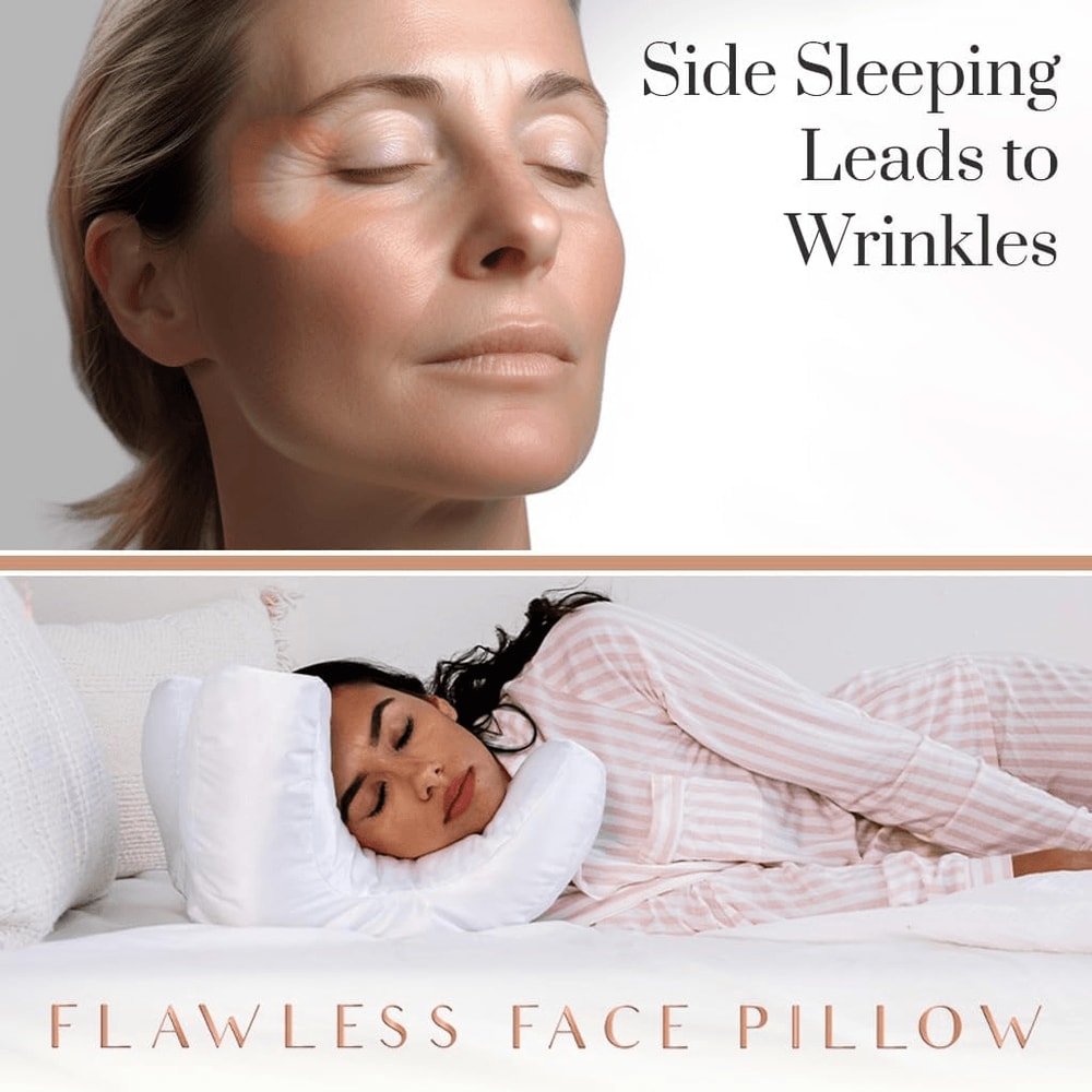 Luxury Memory Foam Face Pillow With Free White Satin Pillowcase For Beauty Sleep Anti Wrinkles Agin 2