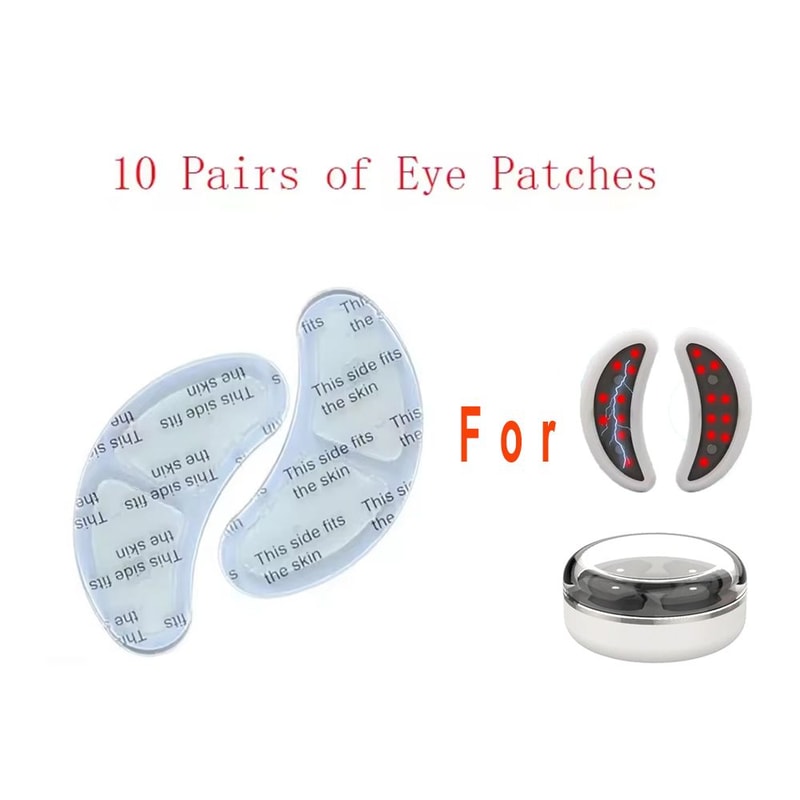 LED Red Light Eye Care Therapy EMS Massager With Gel Patch For Treatment Under Eye Wrinkle USB Rech 7