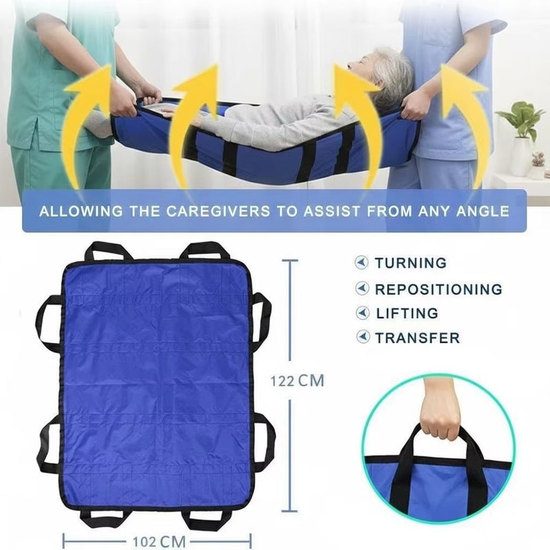 Multipurpose Waterproof Bed Positioning Pad Caregiver Transfer Sheet For Elderly Disabled 4