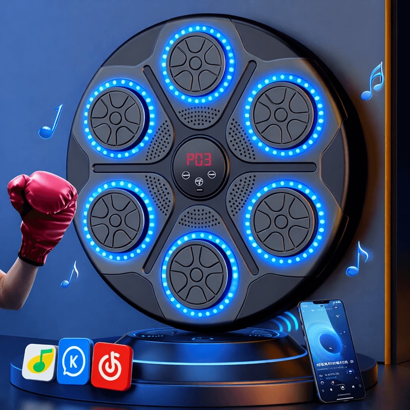 Smart Bluetooth Music Boxing Trainer Wall Mounted Electronic Boxing Target For Home Gym Smart Train