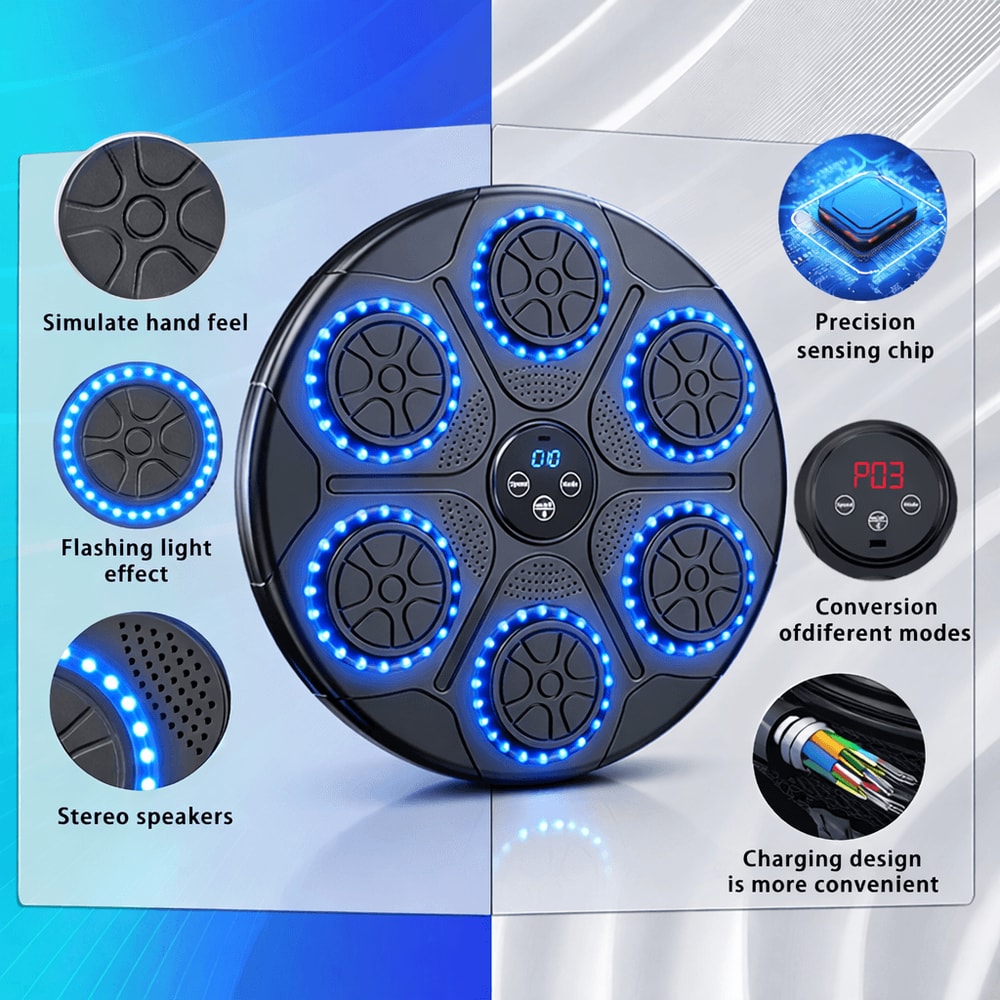 Smart Bluetooth Music Boxing Trainer Wall Mounted Electronic Boxing Target For Home Gym Smart Train