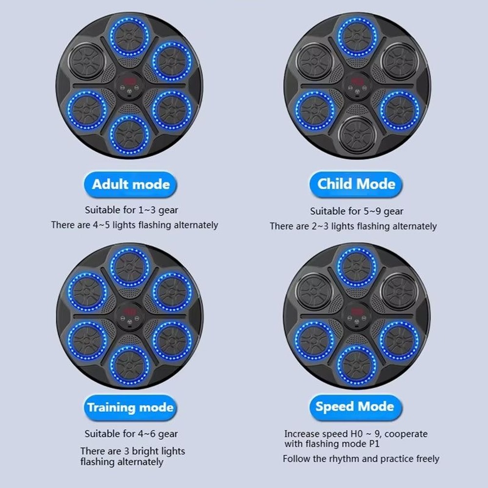 Smart Bluetooth Music Boxing Trainer Wall Mounted Electronic Boxing Target For Home Gym Smart Train 4