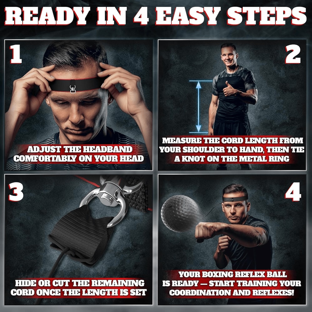 Boxing Reflex Ball Headband 4