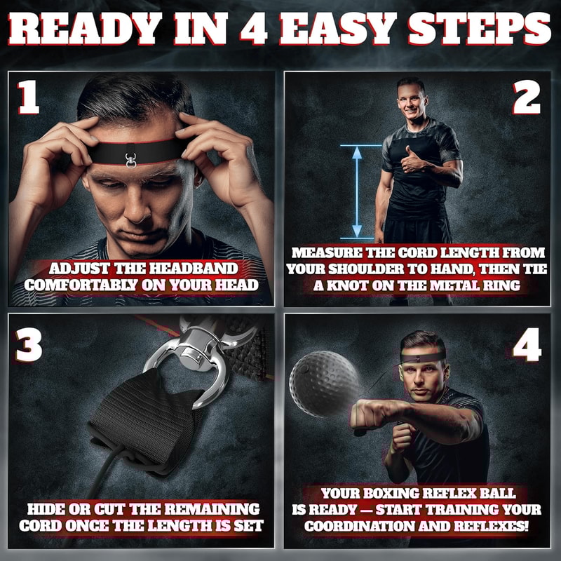 Boxing Reflex Ball Headband 4