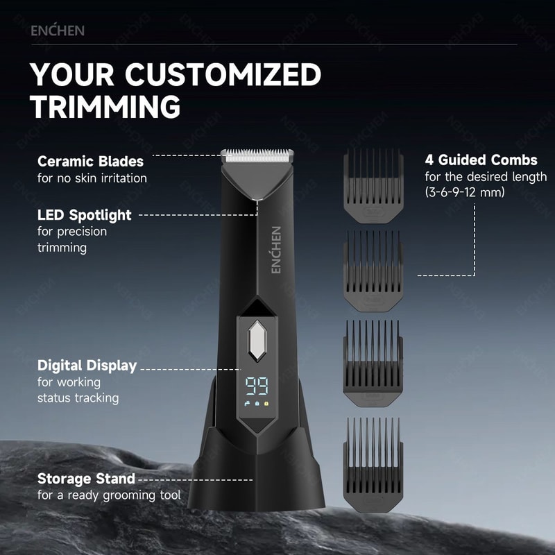 Professional Hair Clippers For Men Electric Pubic Hair Trimmer Groin Body Groomer Ball Shaver Clip 9