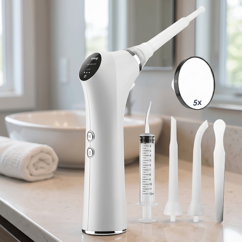 Electric Tonsil Stone Remover Kit Tonsil Stone Removal Vacuum With LED Light 3 Suction Modes Irrig 0