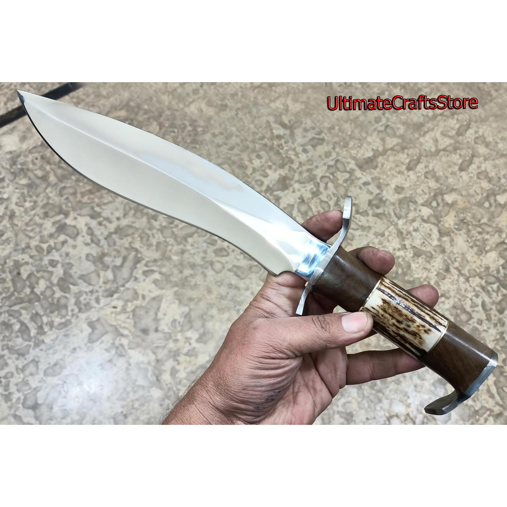 Hand Crafted 1475 Custom Made Damascus Steel Mirror Polish Survival Bowie Knife A Unique Gift Idea 3